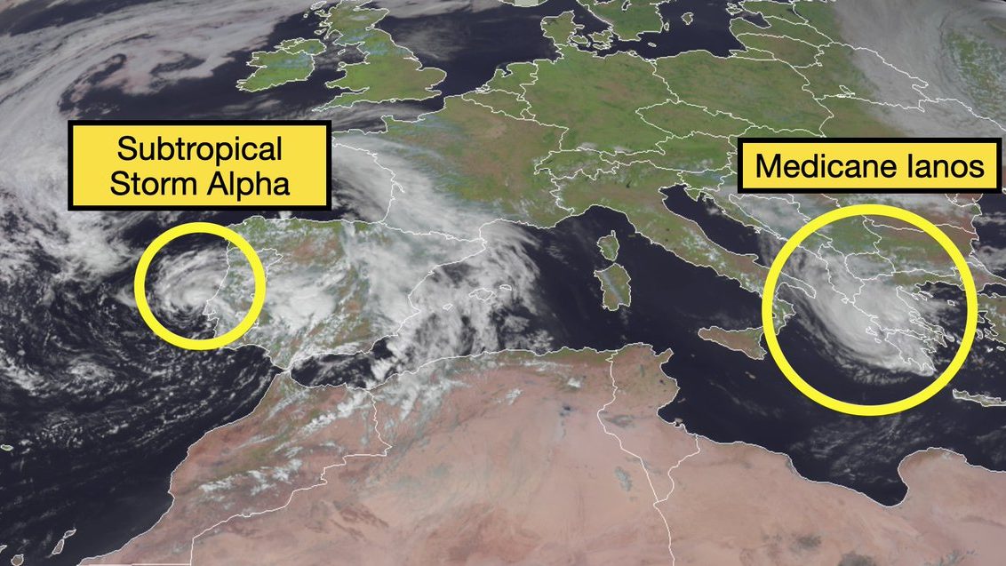 Alpha: la rara tempesta sub tropicale in arrivo sull’Europa
