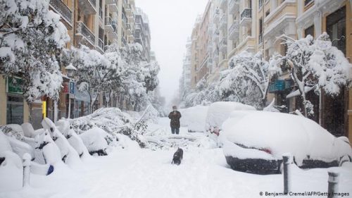 Riscaldamento atmosferico improvviso spinge aria polare in Europa: 3 morti in Spagna