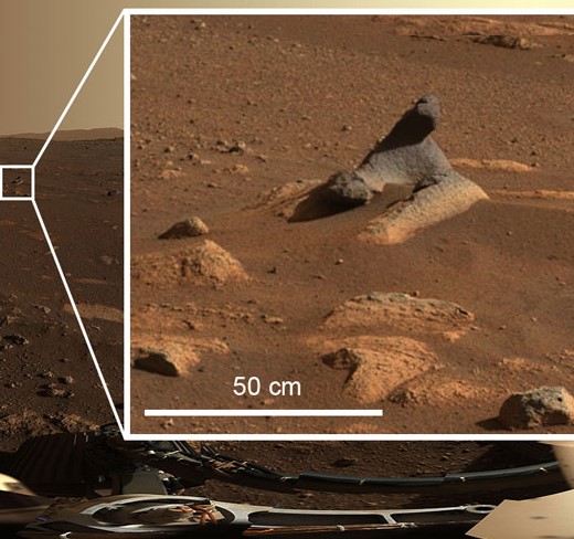 Marte: curiose formazioni rocciose catturate dalla camera di Perseverance