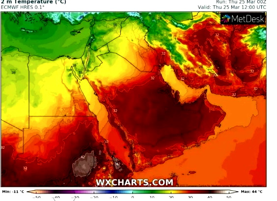 Caldo estremo nel Golfo Persico: picchi di oltre 40 gradi. Kuwait travolto da tempesta di sabbia e cavallette