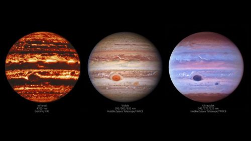 Giove: tre immagini del pianeta rivelano una caratteristica inedita della Grande Macchia Rossa