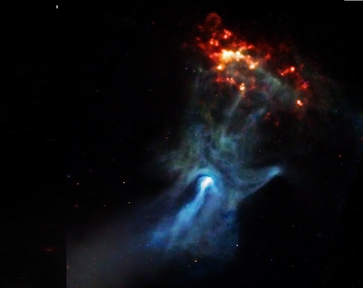 Spazio: una gigantesca ‘mano’ ripresa dal telescopio a raggi X Chandra