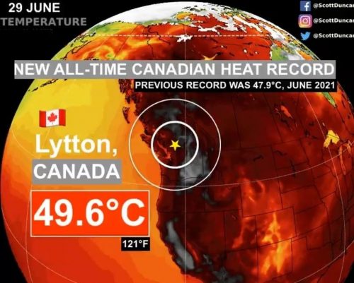 Canada: il caldo record deforma le strade e scioglie cavi elettrici. Bilancio di 230 morti