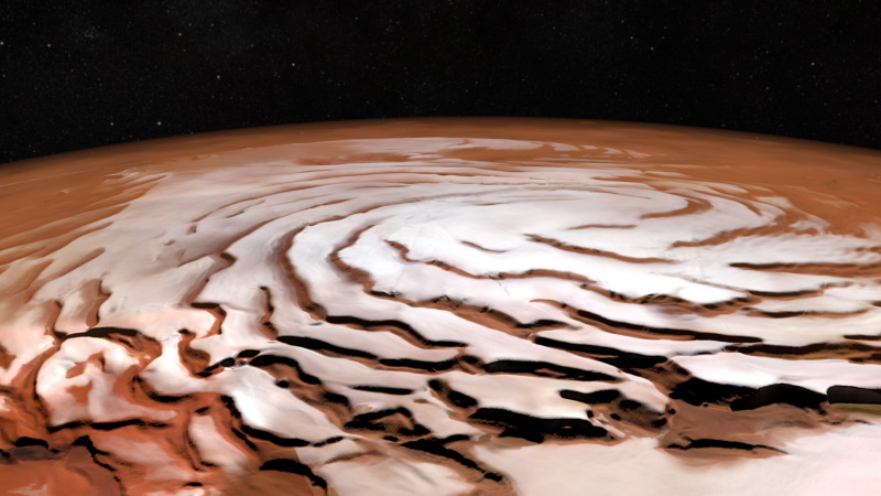 Laghi nelle profondità di Marte? Una ricerca smentisce la presenza di acqua al Polo Sud