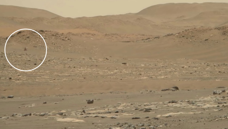Perseverance riprende il volo dell’elicottero Ingenuity su Marte. Il video