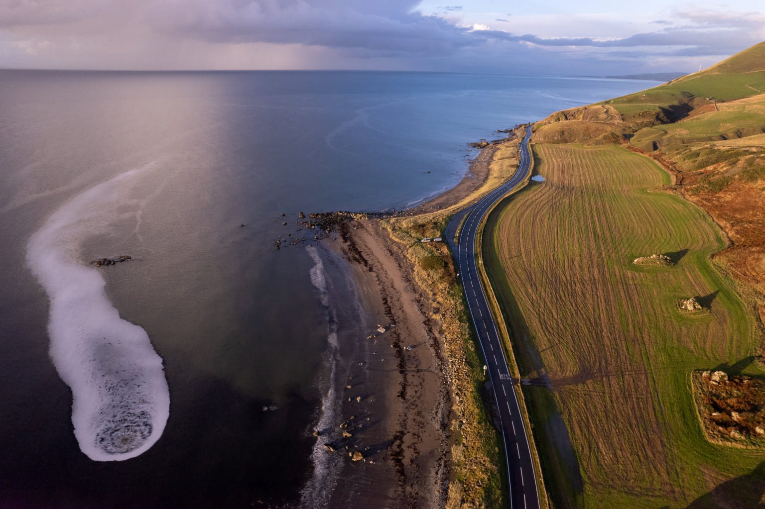 Scozia: avvistato enorme vortice al largo di Lendalfoot