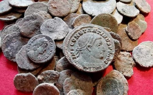 Tasso affamato riporta alla luce una spettacolare collezione di antiche monete romane