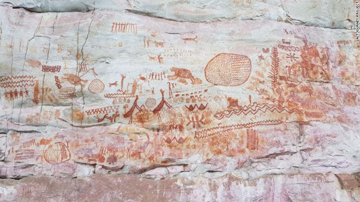 Antica arte rupestre mostra dei “giganti” estinti