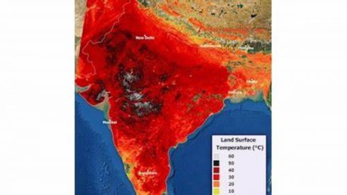 Caldo estremo in India: la temperatura del suolo ha raggiunto i +62°C