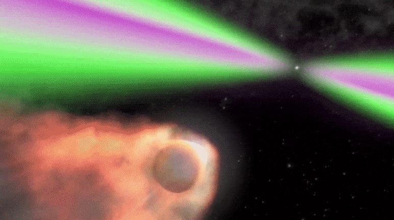 Spazio: scoperto raro sistema stellare triplo ‘vedova nera’ al centro della Via Lattea