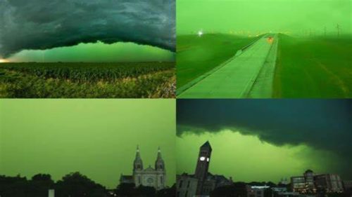 Mistero in USA: il cielo del South Dakota diventa verde