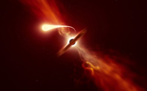 Spazio: osservata per la prima volta una stella ‘spaghettificata’ da un buco nero