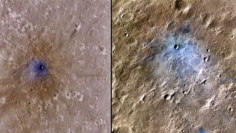 Tre meteoriti precipitano su Marte: InSight ne registra i boati