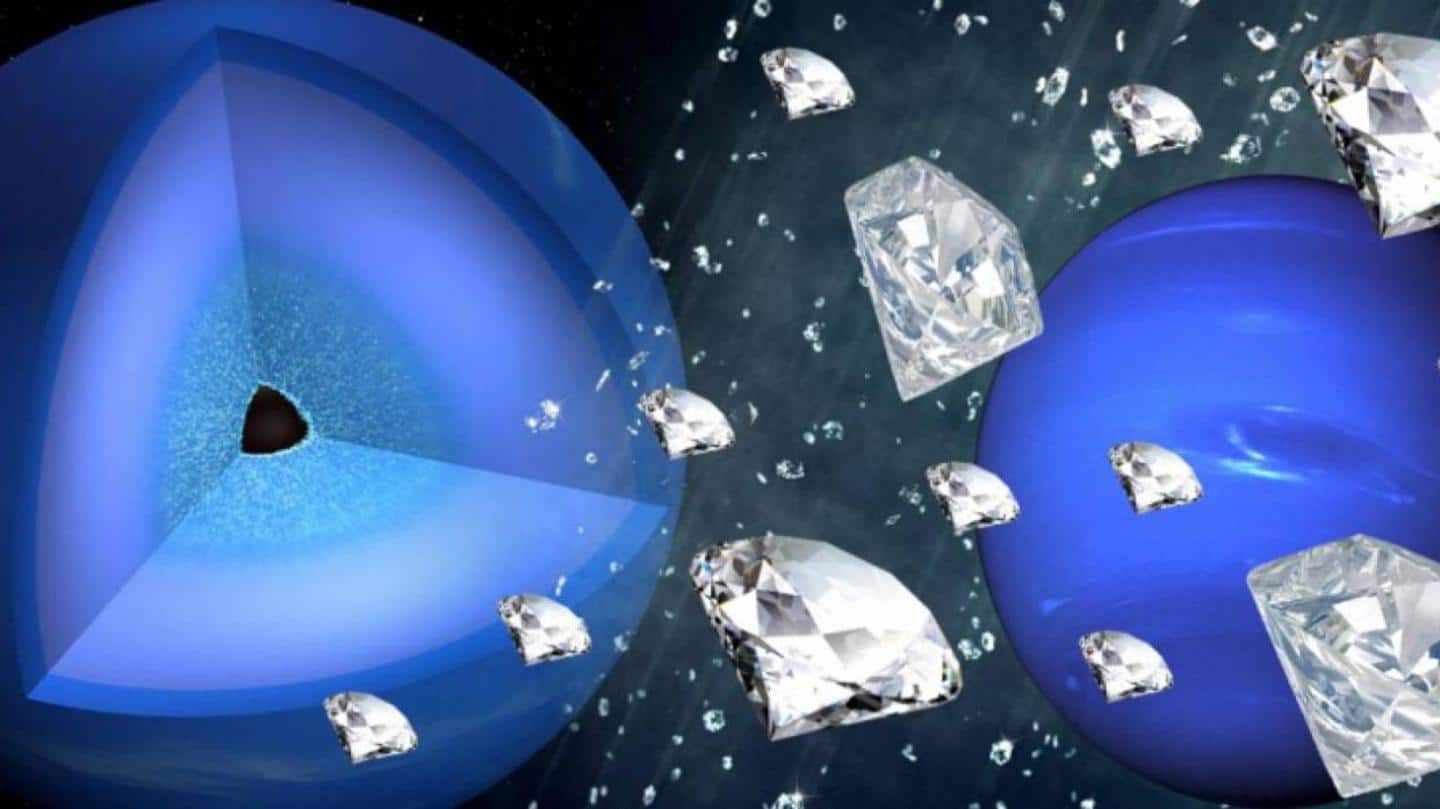 Pioggia di diamanti su Nettuno e Urano: il fenomeno ricreato con una bottiglia