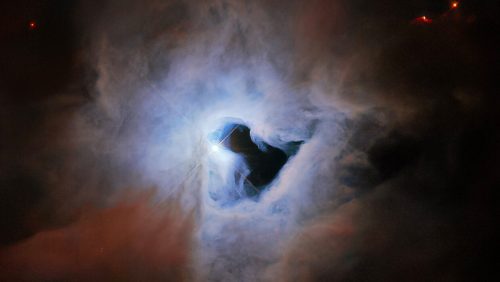 Il telescopio Hubble cattura il “buco della serratura cosmico”