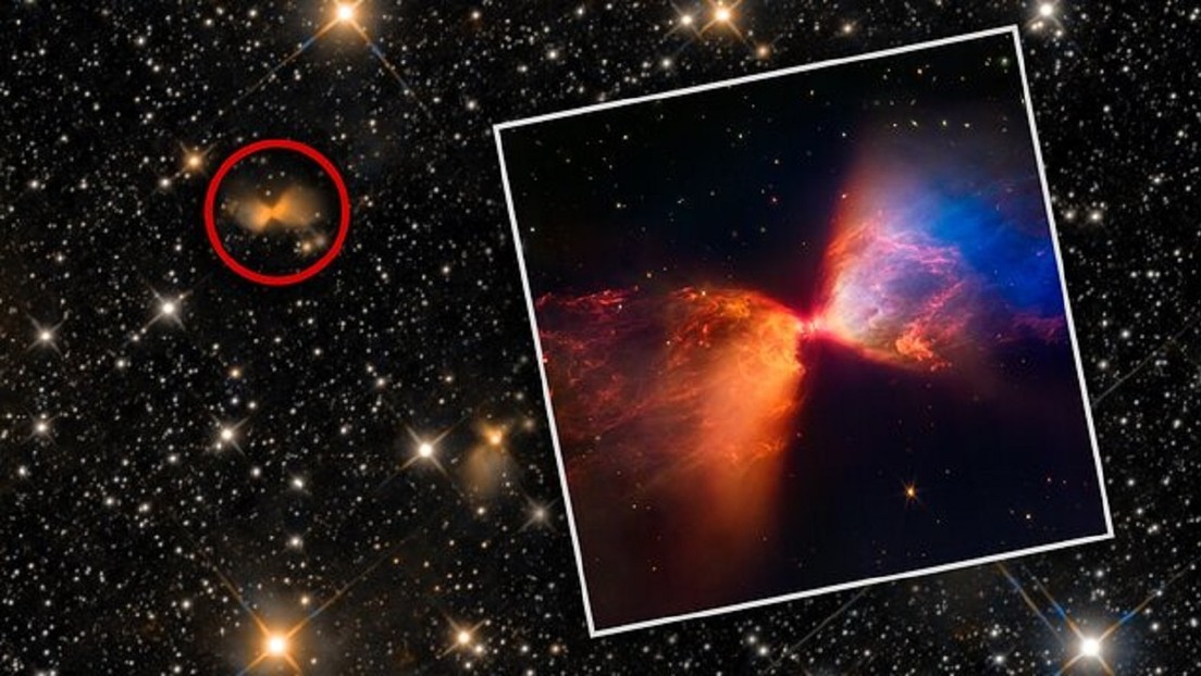 Il telescopio Webb cattura un’impressionante ‘clessidra’ nello spazio