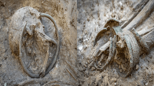Francia: rivenuto scheletro dell’età del bronzo con girocollo e cavigliere