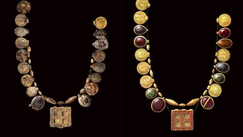Gran Bretagna: scoperta straordinaria collana in oro e pietre preziose risalente a 1300 anni fa