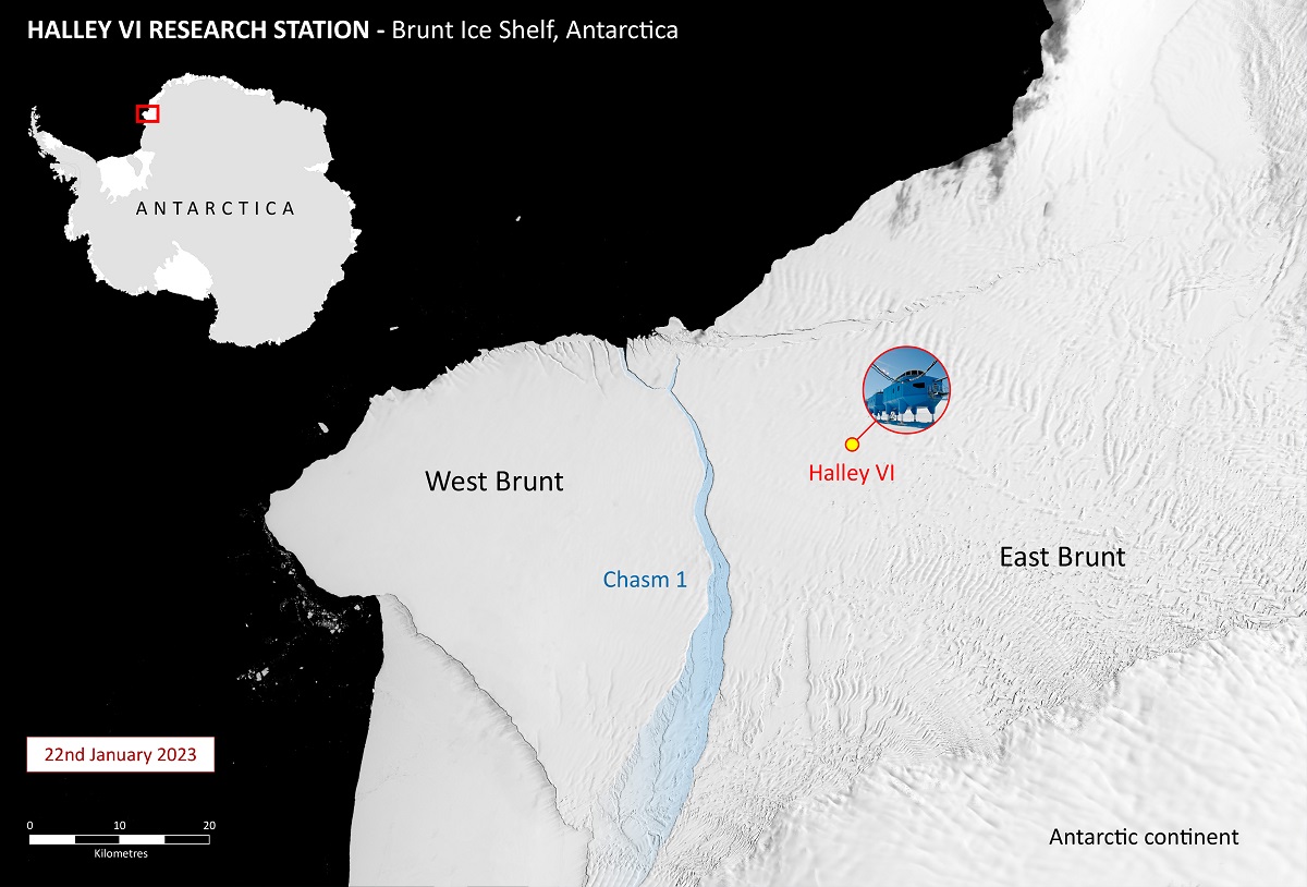 Regno Unito: un enorme iceberg si stacca vicino a una stazione di ricerca antartica