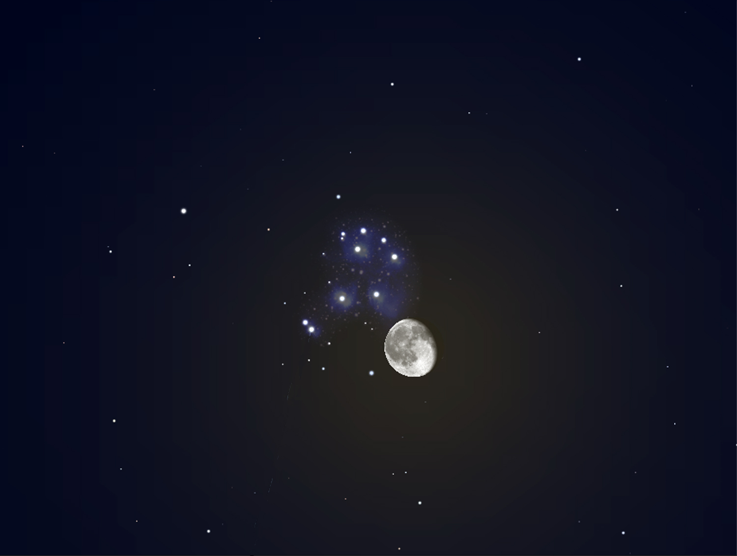 Luna e Pleiadi: la straordinaria congiunzione di questa sera