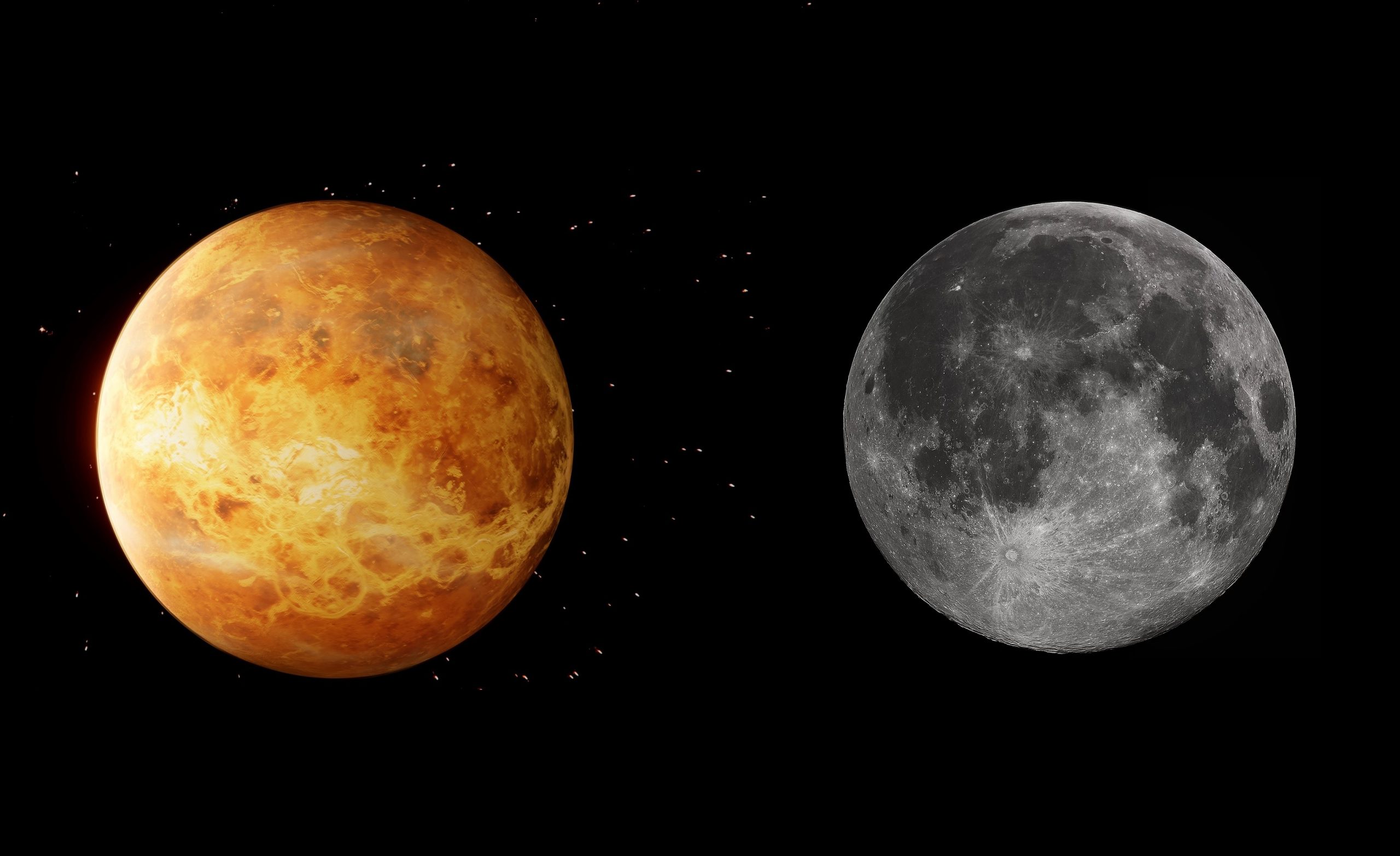 Congiunzione Luna Venere: il nostro satellite e il pianeta più luminoso ‘vicini’