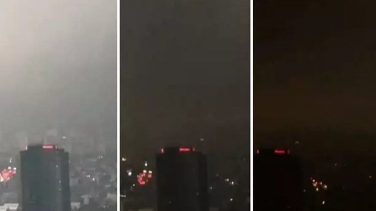 Raro fenomeno atmosferico oscura completamente il cielo di Istanbul. VIDEO