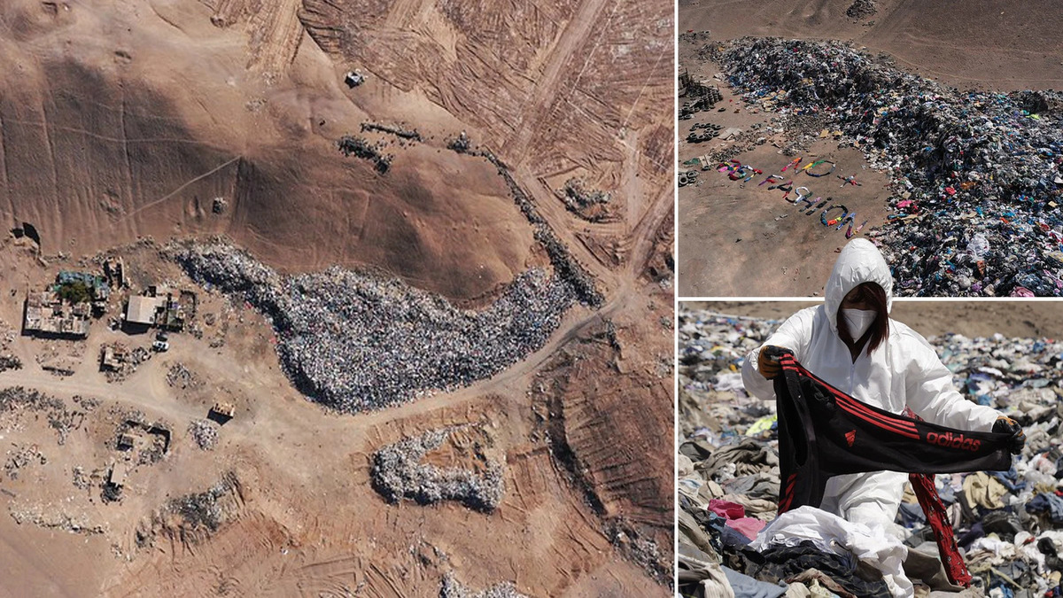 Gigantesca discarica di vestiti osservata dallo spazio nel deserto di Atacama