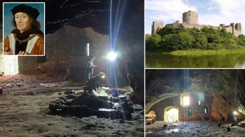 Caverna sotto ad un castello gallese nasconde prove di antichi esseri umani