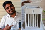 Un climatizzatore in ceramica rinfresca l’aria di una camera di 10 gradi