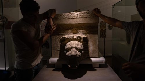 Eccezionale testa di leone di 250 chili scoperta nell’antica città di Selinunte