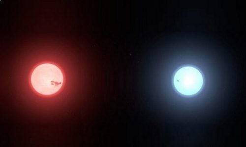 Queste due stelle sono così vicine tra loro da completare un’orbita in due ore