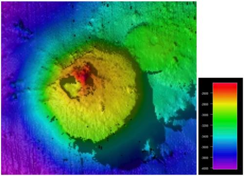 Batimetria del nuovo Seamount scoperto
