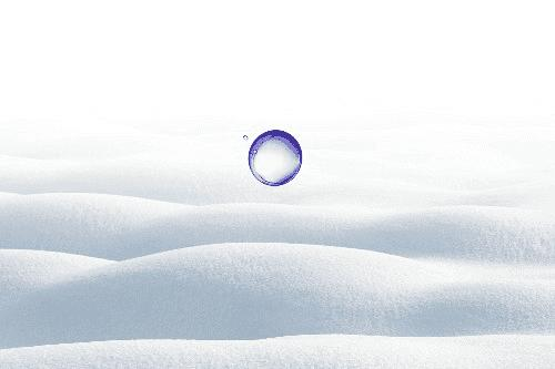 L'immagine di una sfera fluttuante sopra nuvole stilizzate rappresenta non solo un magnete fluttuante su un superconduttore, ma una simmetria emergente, con una sfera perfetta d'acqua fluttuante sopra la neve, la cui forma rivela la loro mancanza di simmetria.
