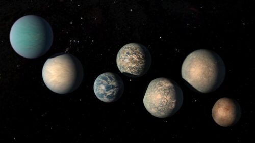 Illustrazione dei pianeti TRAPPIST-1 aggiornata a febbraio 2018
