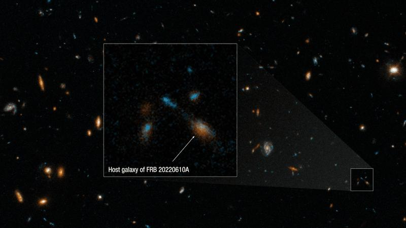 Scoperto un nuovo lampo radio veloce proveniente da un gruppo di galassie in fusione