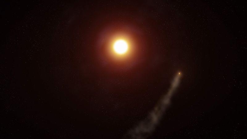 WASP-69b: un pianeta con una coda simile a una cometa