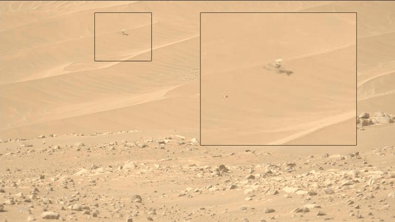 Il rover Perseverance cattura l’ultima immagine dell’elicottero Ingenuity su Marte