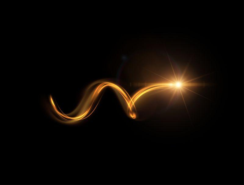 un rendering 3D di un fascio di luce elicoidale, simile al laser realizzato nell'esperimento.