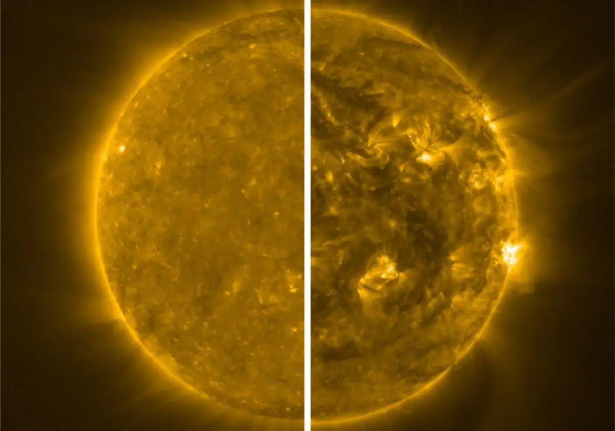 Un’immagine scioccante mostra come è cambiato il Sole in soli due anni