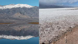 Badwater Basin in February vs March
