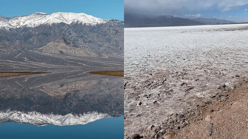 Badwater Basin in February vs March