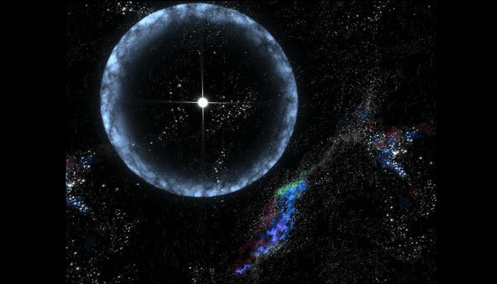 Rappresentazione artistica di una stella a neutroni che ha brillato in emissioni di raggi X nel 2004. La presenza o l'assenza di radiazione infrarossa da oggetti come questo potrebbe illuminare il cammino per trovare la materia oscura.