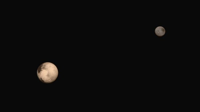 Pluto and Charon photographed by New Horizons