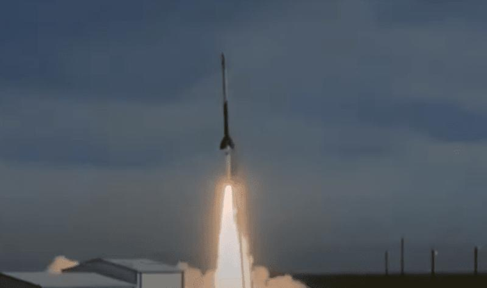Uno dei razzi sonda decolla dalle White Sands durante l'eclissi anulare del 2023, gli stessi razzi verranno riutilizzati per l'eclissi solare di quest'anno.