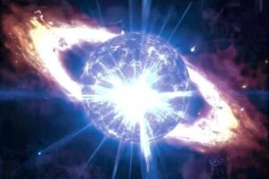 Neutron Stars Atomic Nucleus Art Concept