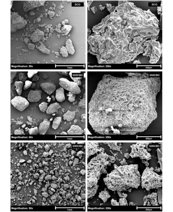 microfotografie della macinatura del caffè