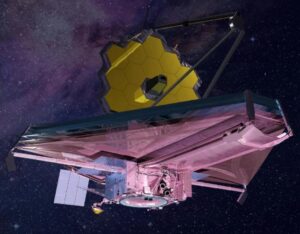 impressione dell'artista del telescopio spaziale james webb
