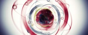 grafica astratta di un atomo