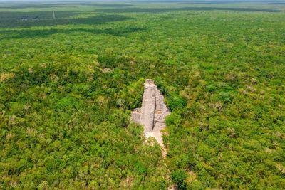 Piramide e tempio Maya situati nel Parco Nazionale di Tikal, Guatemala