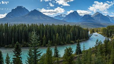 La curva di Morant in Alberta, Canada.